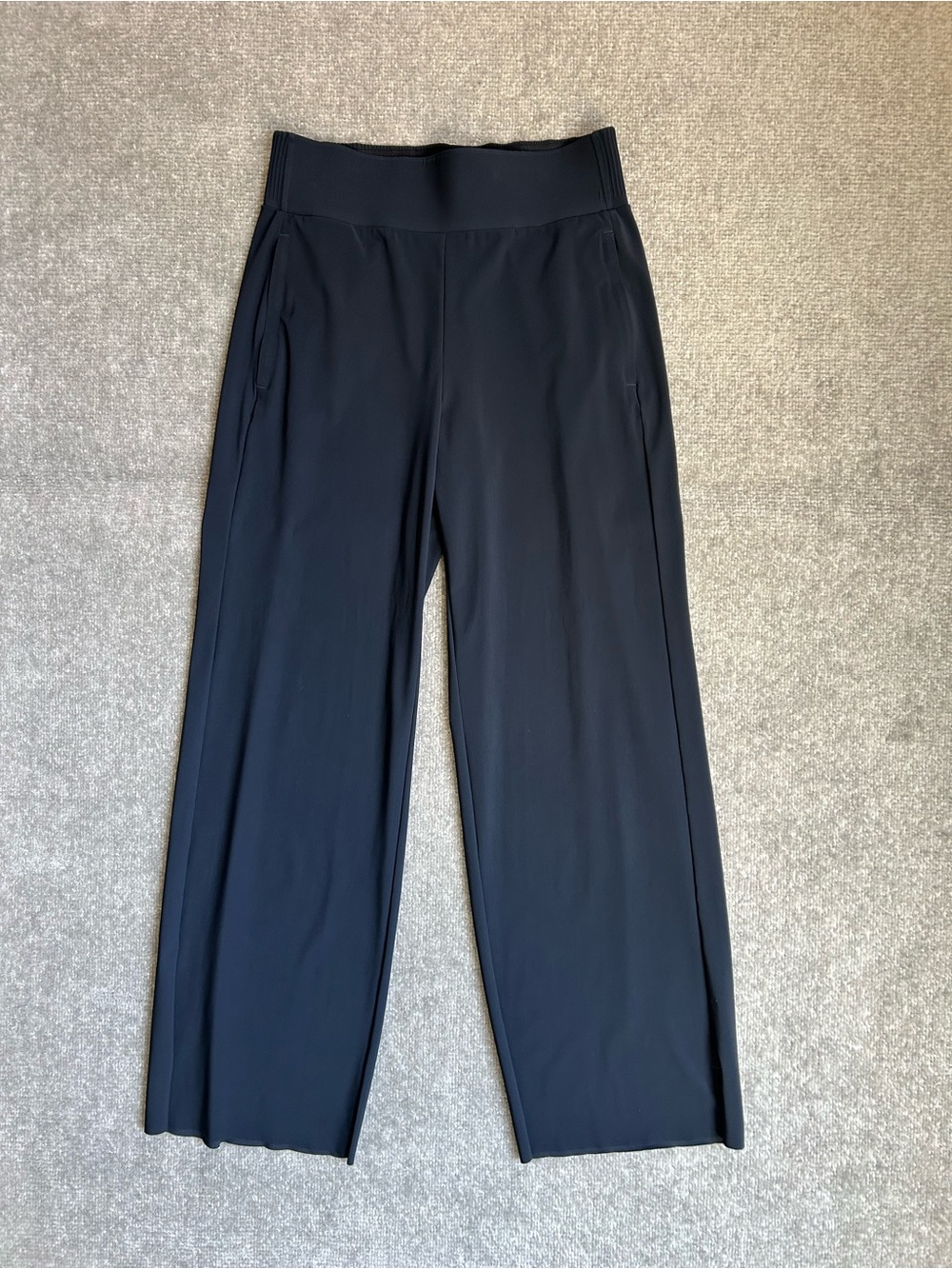 NWOT Athleta Navy Blue Wide Leg Size Medium Cosmic Pants - Picture 4 of 15